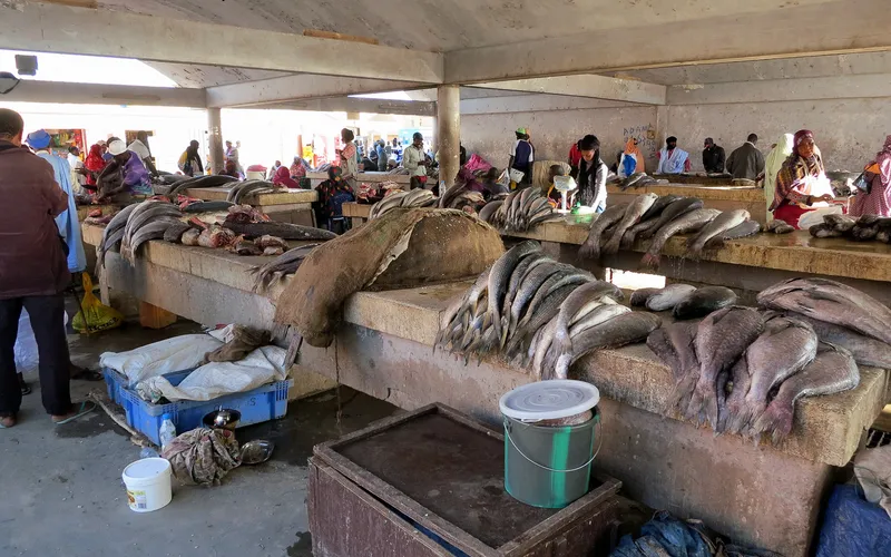 Busy fish market