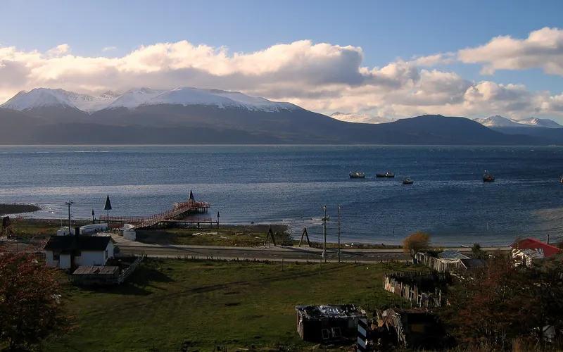 A little bit of sun shines on Puerto Williams