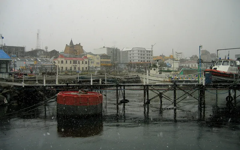 Arriving at the closed port in Ushuaia
