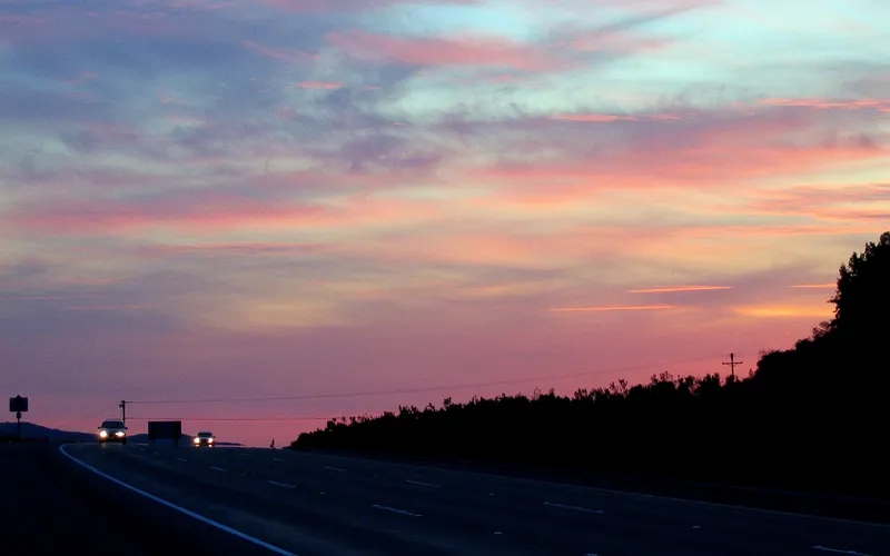 Sunset on the way to San Felipe