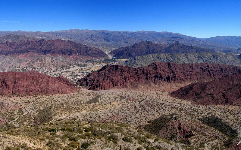 Panoramic view of Tupiza from Cerro Elefante