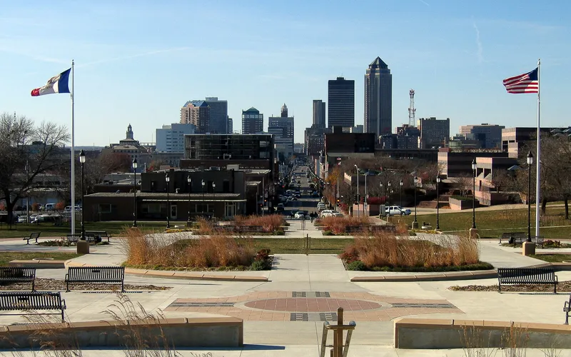 Looking over Des Moines