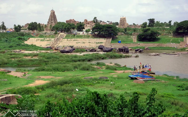 The temples across the river