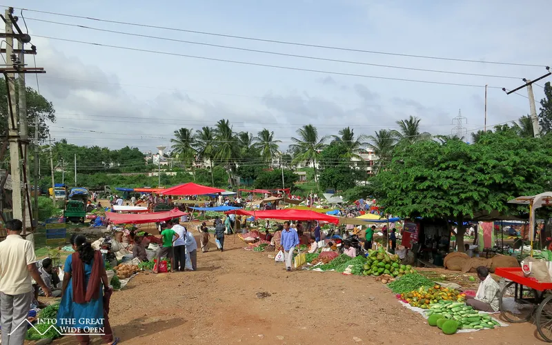 Roadside market along the way