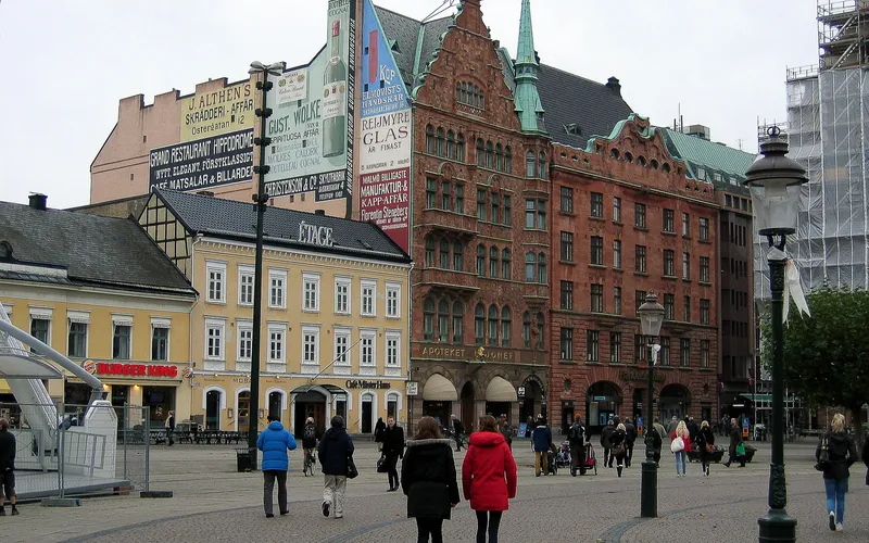 Old buildings in the city center