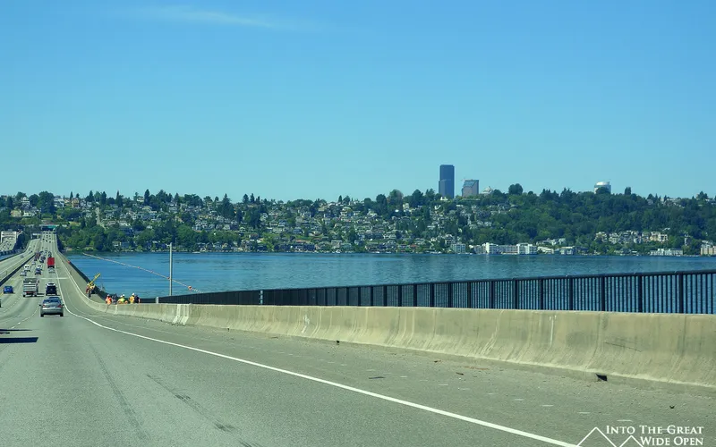 Lake Washington and the east of Seattle