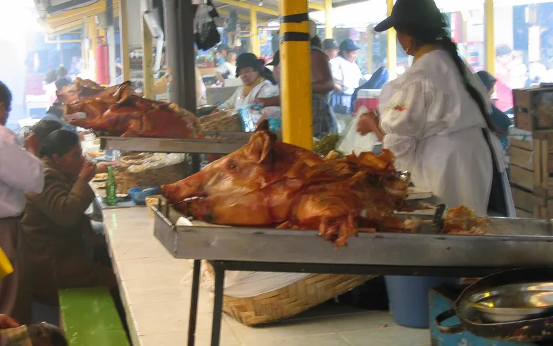 The roast pigs