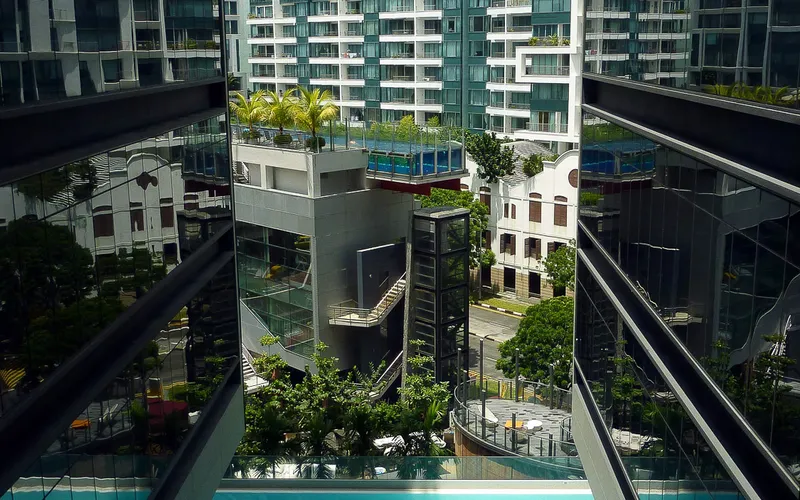 Hotel courtyard