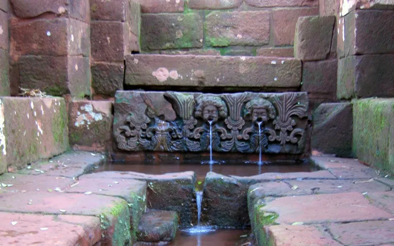 Carved fountain