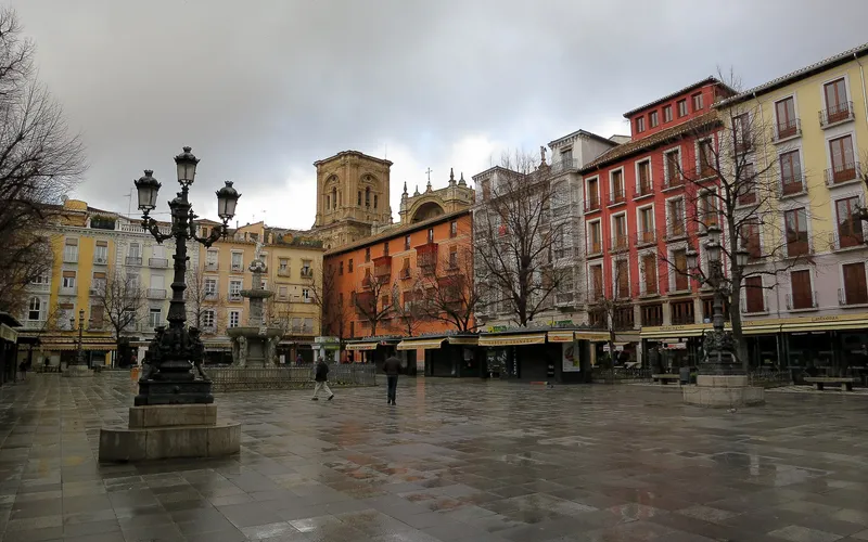 Colorful plaza near the cathedral