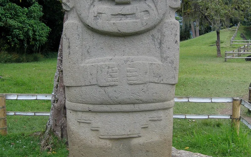 One of the statues in the park