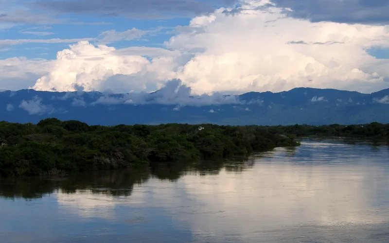 A river runs through the interior of Guyana