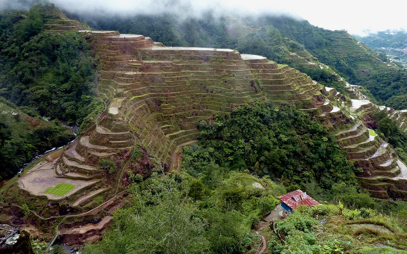 Earthen rice terraces in Banaue