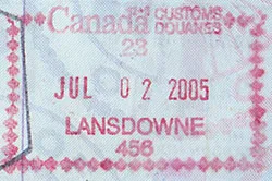 Passport stamp