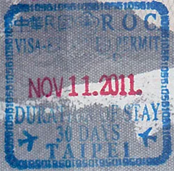 Passport stamp