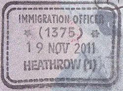 Passport stamp